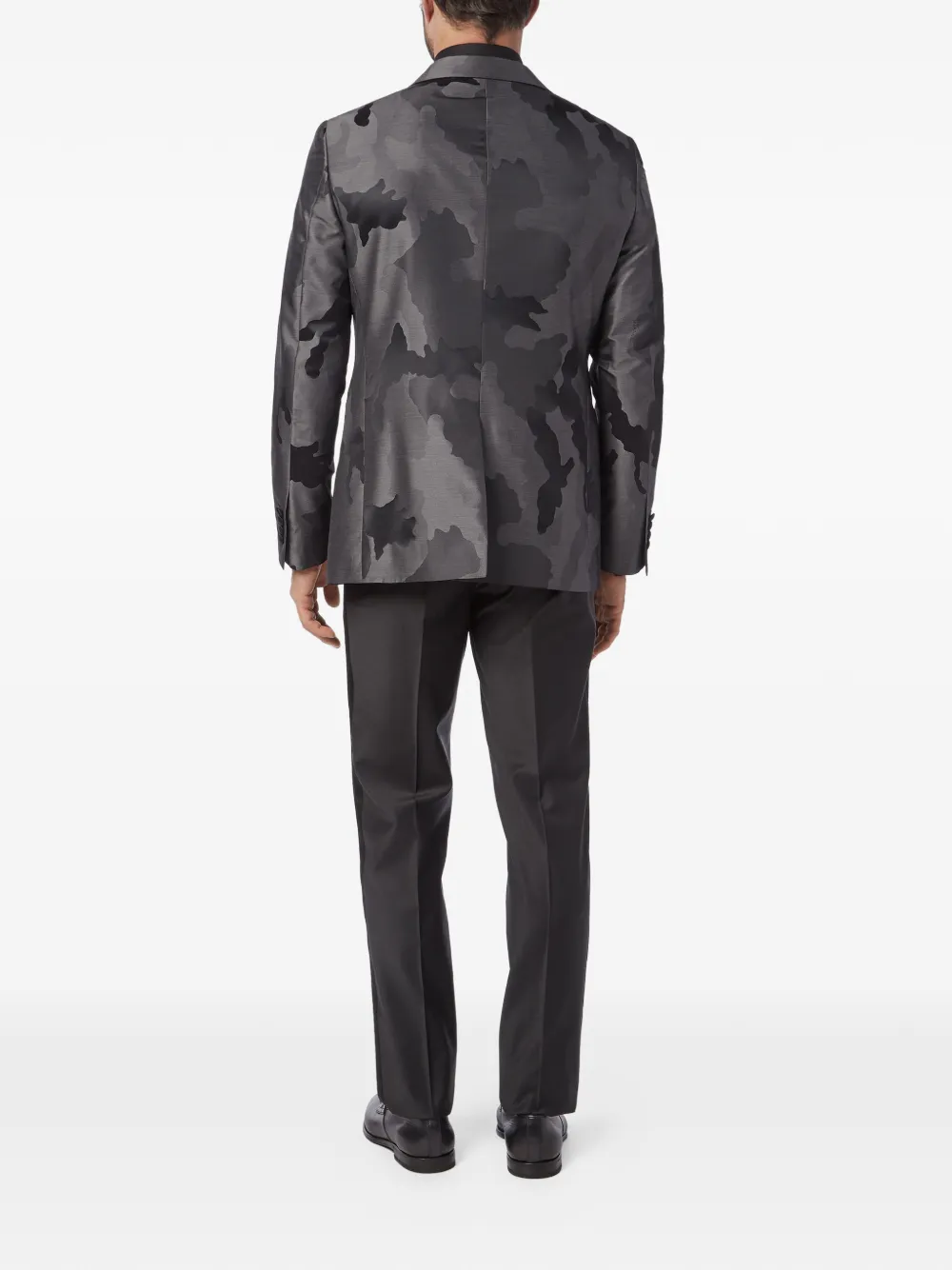  Billionaire Camouflage Pattern Blazer   Grau 