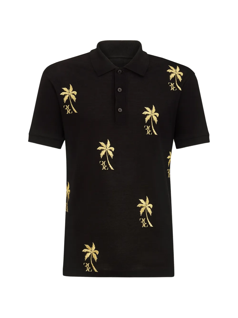Billionaire SS Palms polo shirt Zwart
