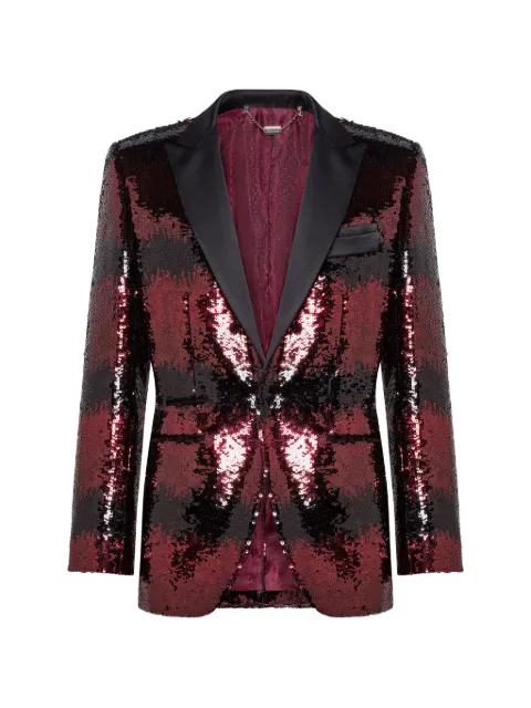 Billionaire sequined peak-lapel blazer