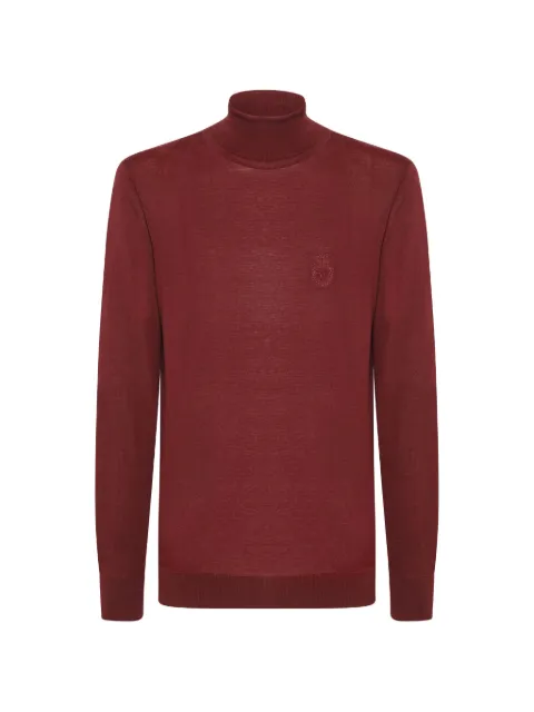 Billionaire crest-embroidered roll-neck sweater