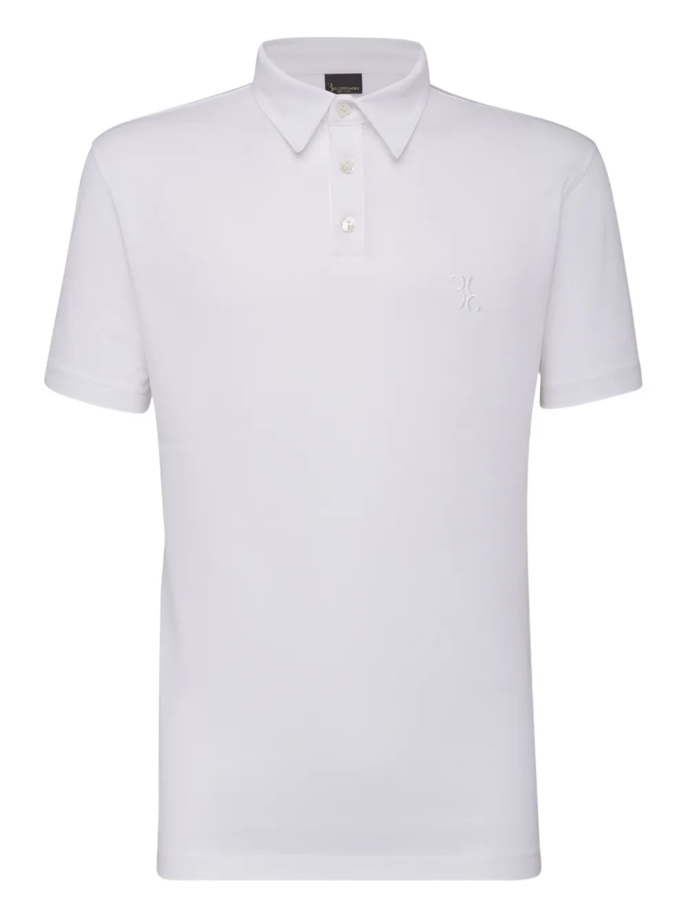 Billionaire Statement poloshirt met geborduurd logo Wit
