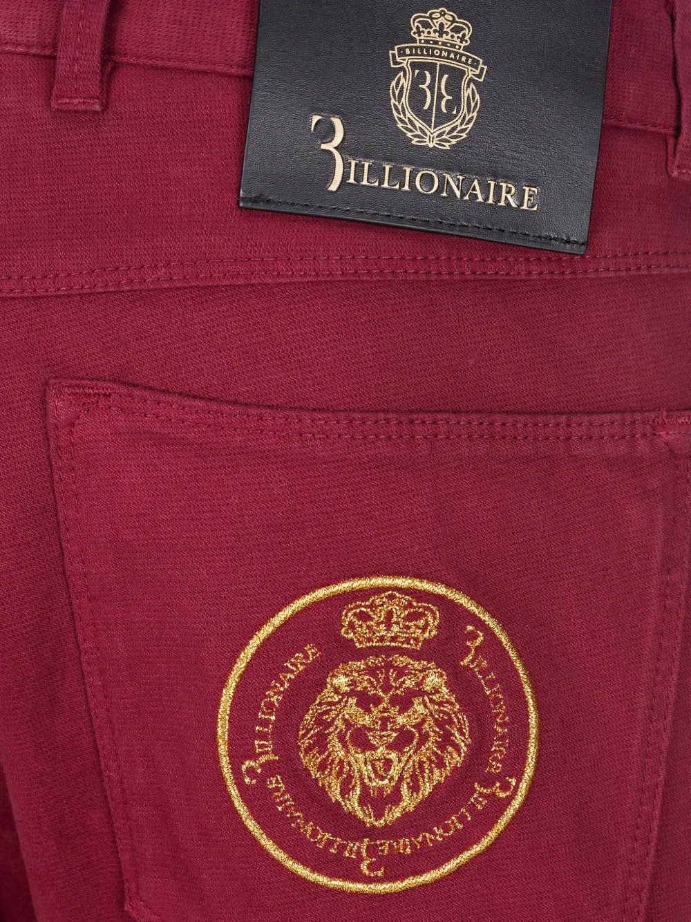 Billionaire Den broek met geborduurd logo Rood