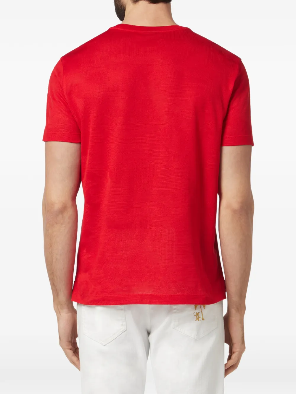 Billionaire Statement T-shirt met geborduurd logo Rood