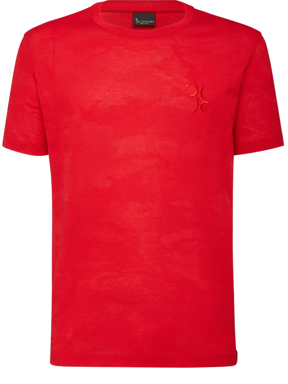 Billionaire Statement T-shirt met geborduurd logo Rood