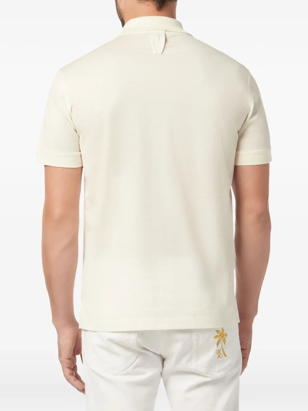 Billionaire Poloshirt met geborduurde palmboom Wit