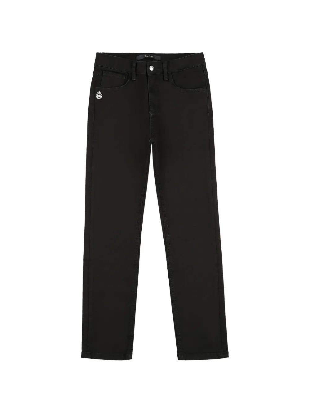 Billionaire Crest embroidered jeans Zwart