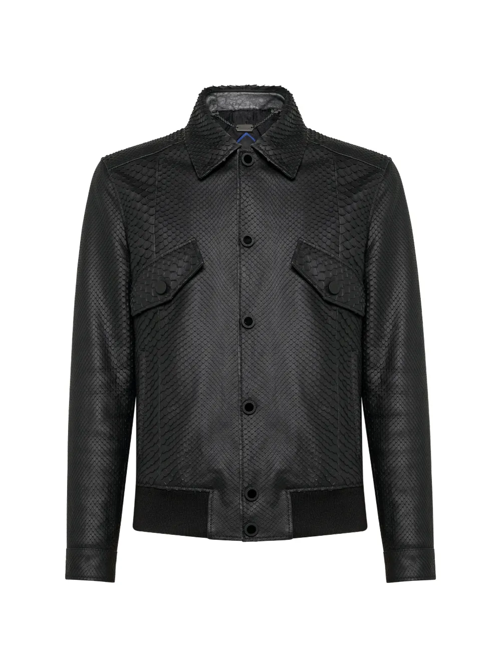 Billionaire python-leather jacket - Nero