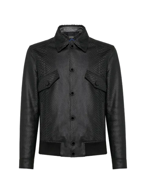 Billionaire python-leather jacket