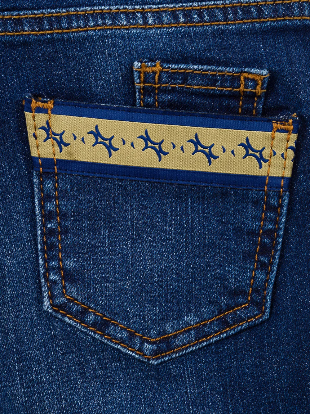 Billionaire Meridian logo-embroidered jeans Blauw