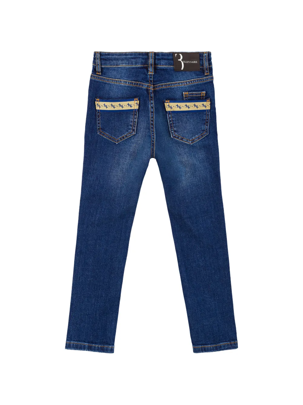 Billionaire Meridian logo-embroidered jeans Blauw