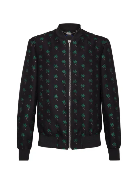 Billionaire palm-embroidered bomber jacket
