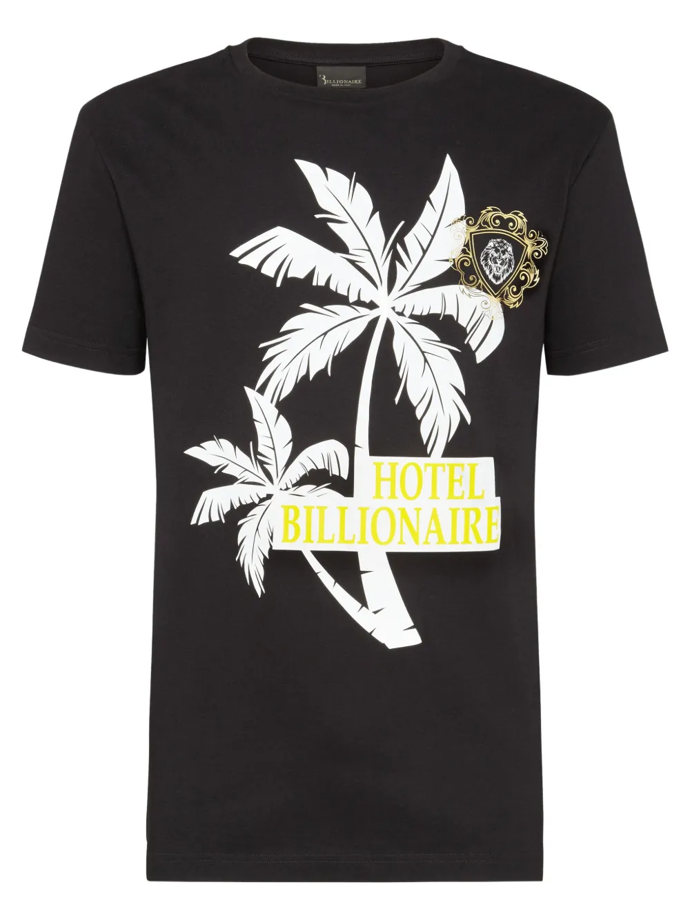 Billionaire Palms T-shirt met palmboom-print Zwart