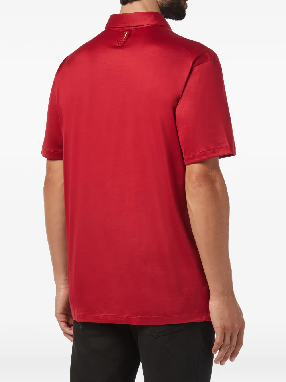  Billionaire Crest Embroidered Polo Shirt   Rot 