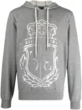 Billionaire Kingham foil logo print hoodie - 10 GREY