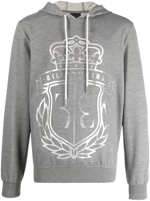 Billionaire Kingham foil logo print hoodie