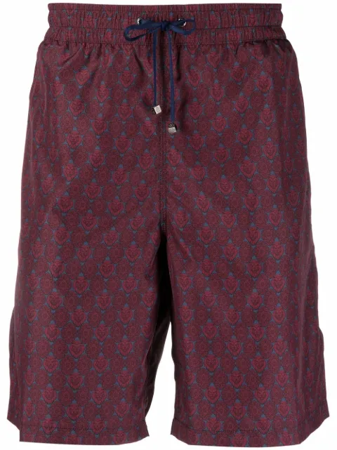 Billionaire lion head-motif drawstring-waist swim shorts 