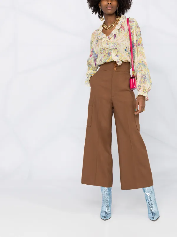 sheer paisley blouse