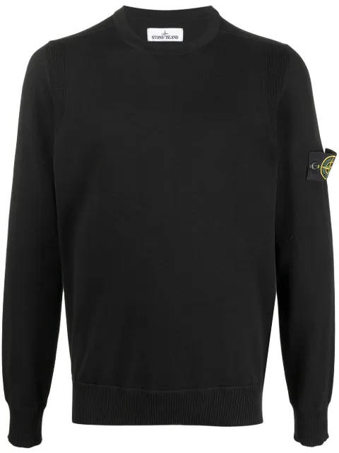 stone island black knitted jumper