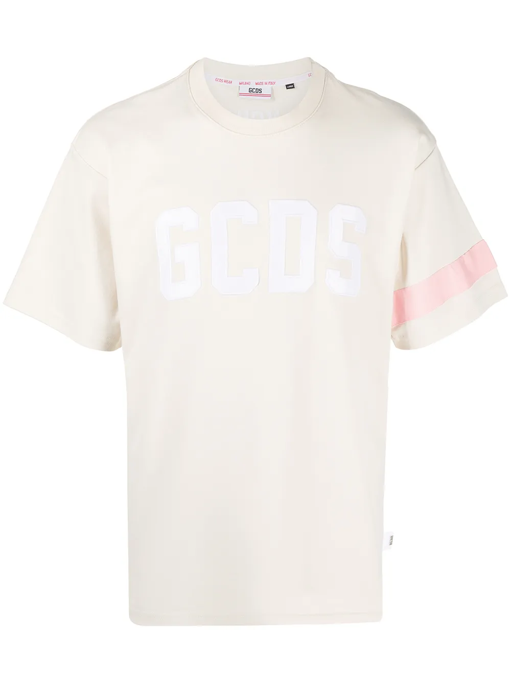 

Gcds logo-appliqué T-shirt - Neutrals