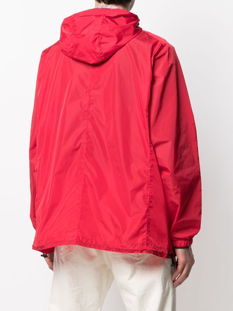 red oversized windbreaker