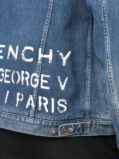 givenchy logo print denim jacket