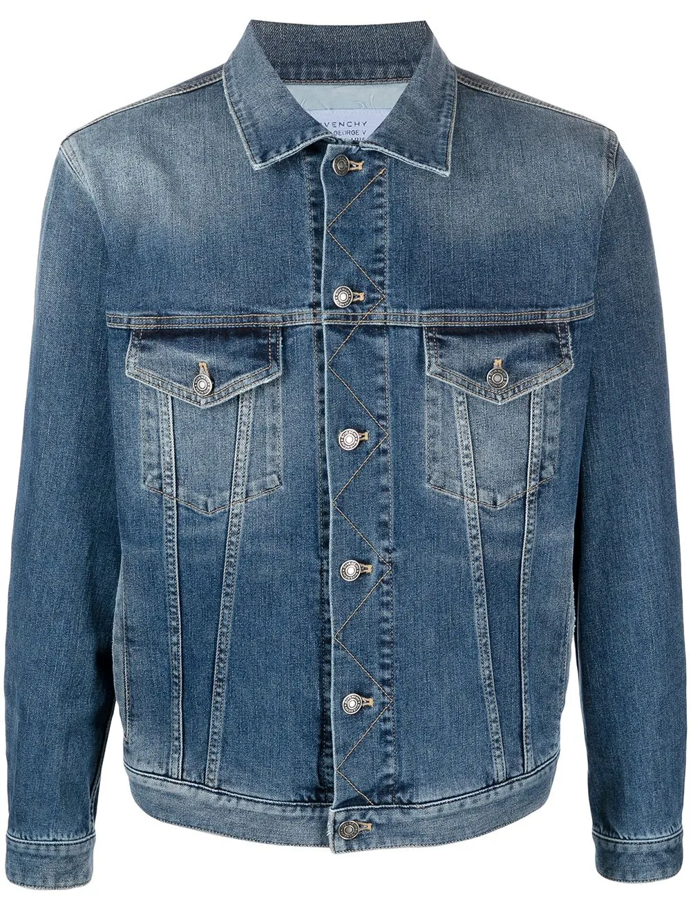 logo print buttoned denim jacket 