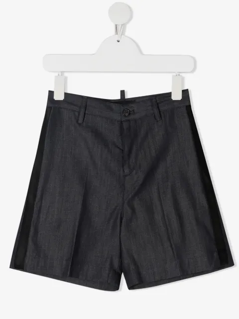 DSQUARED2 KIDS shorts de vestir con placa del logo