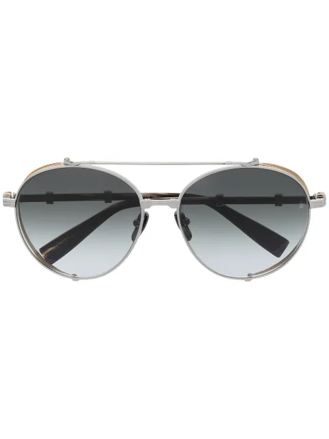 Balmain Eyewear double-bridge pilot-frame sunglasses