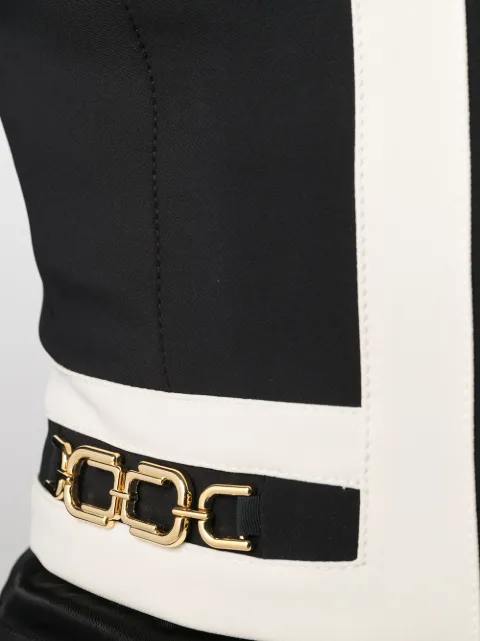 Elisabetta Franchi black cropped two-tone jacket for women | GI96511E2 at  Farfetch.com
