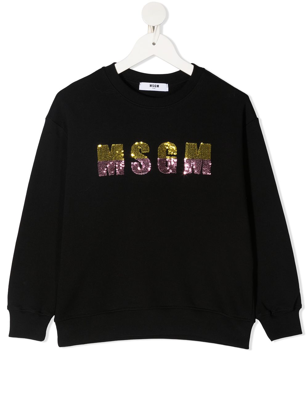 фото Msgm kids толстовка с логотипом из пайеток