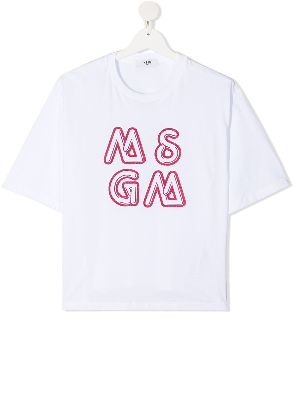 фото Msgm kids футболка с логотипом