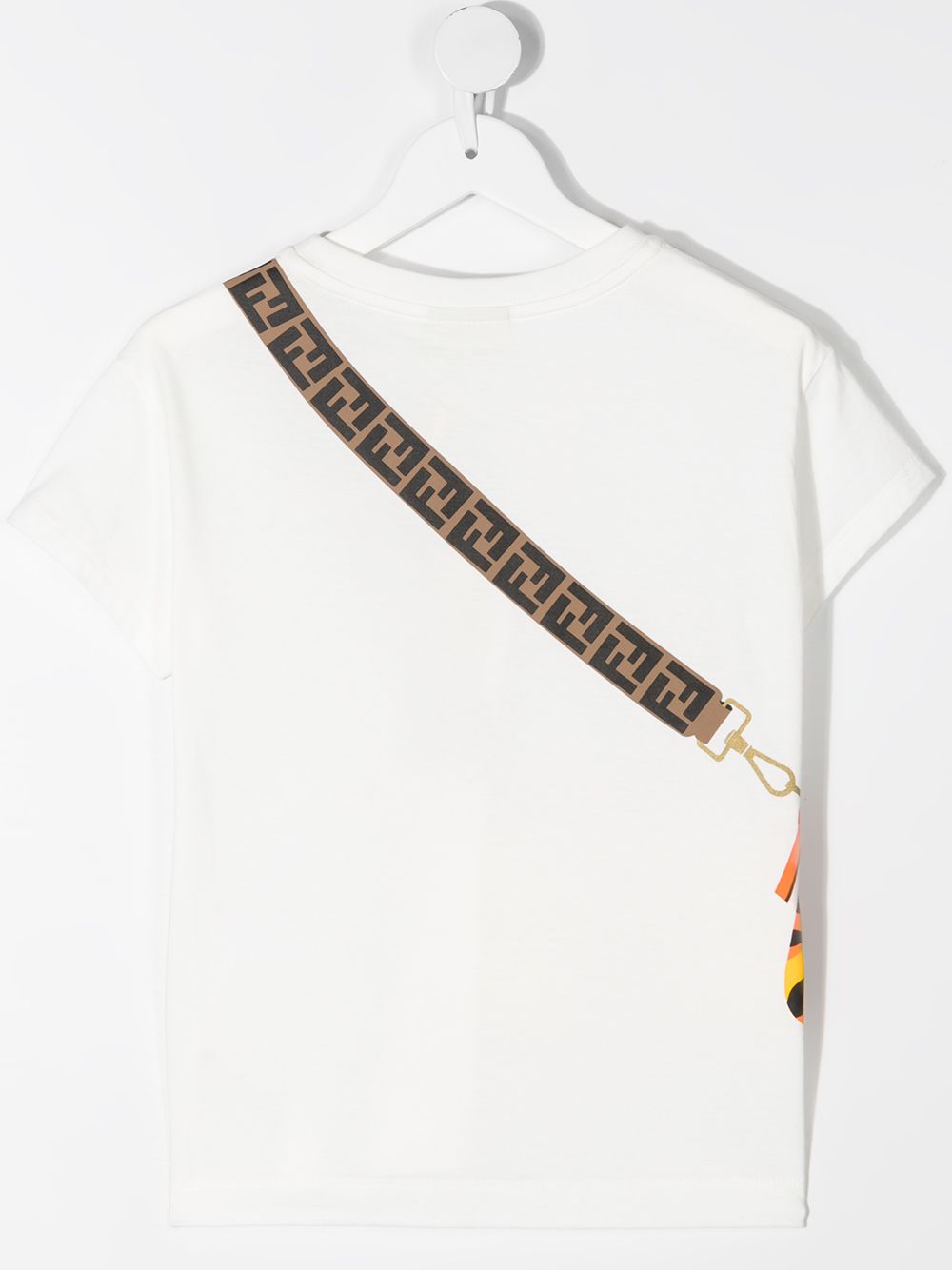 Shop Fendi Bag Print T-shirt In White