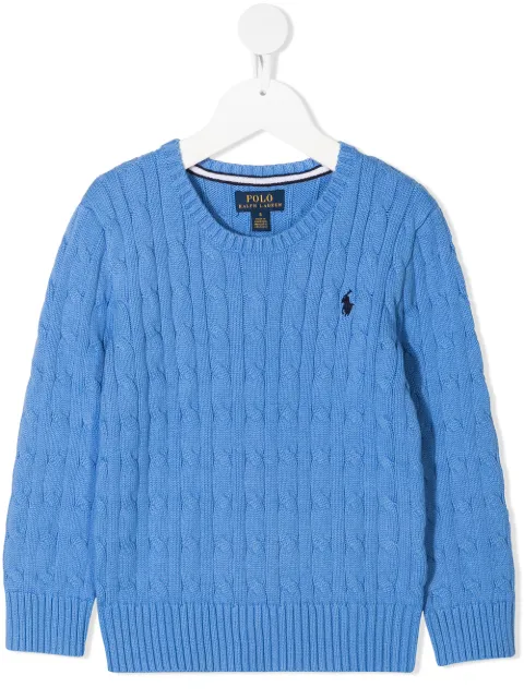 POLO RALPH LAUREN KIDS Suéter gola redonda de tricô