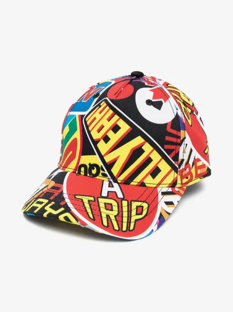 DSQUARED2 KIDS casquette à mélange d'imprimés