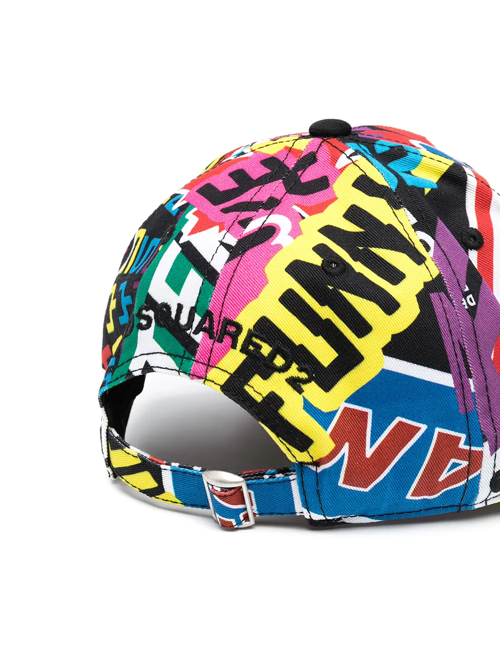 Dsquared2 Multi-print Cap In Black
