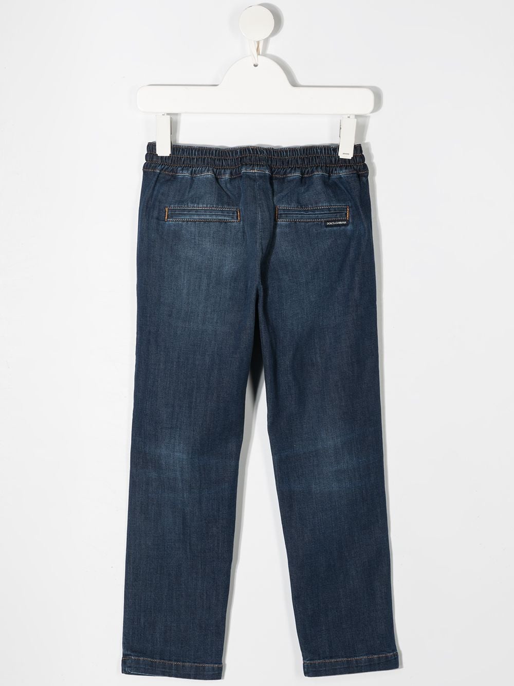 Shop Dolce & Gabbana Drawstring-waist Jeans In Blue