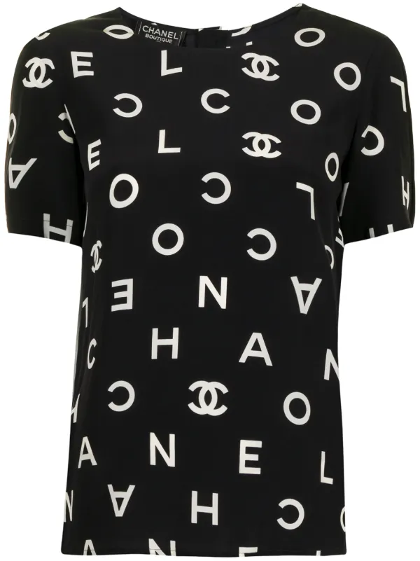 CHANEL Pre-Owned 1997 Logo Printed T-shirt - Farfetch