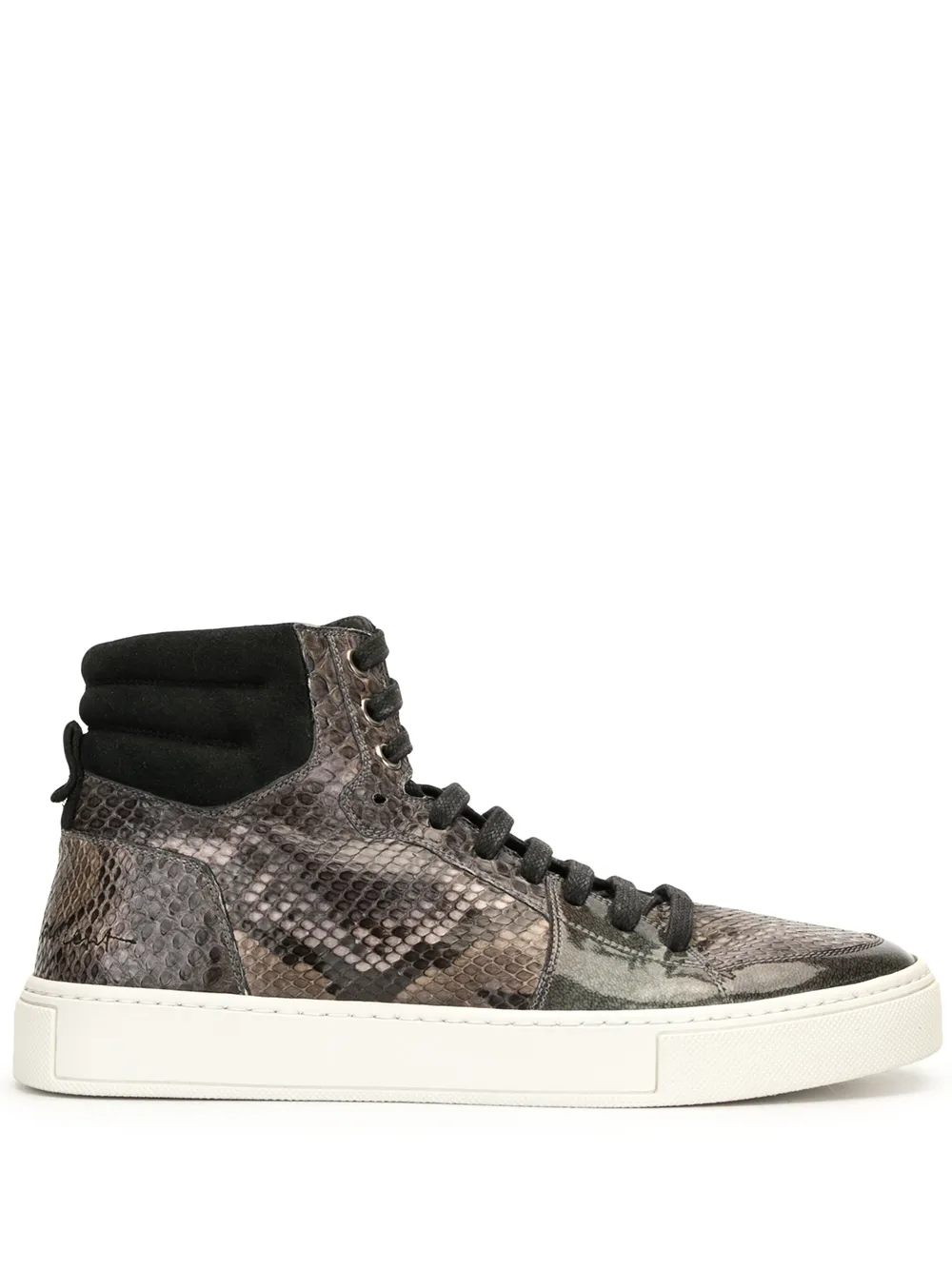 Saint Laurent Pre-Owned Snakeskin Effect high-top Sneakers - Farfetch