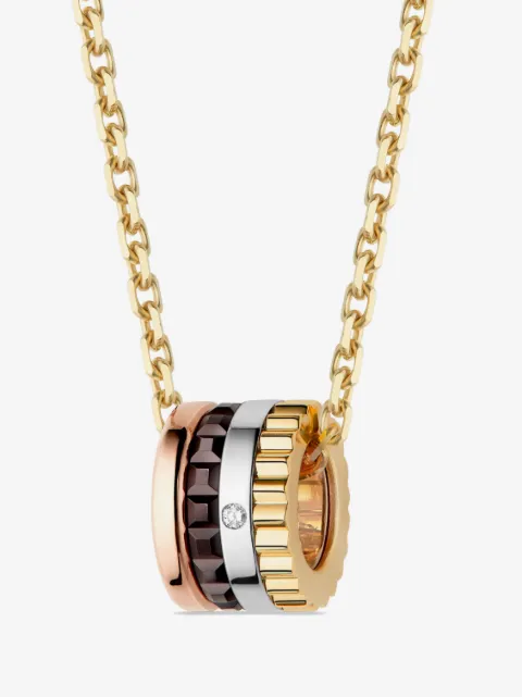 Boucheron 18kt gold Quatre Classique XS motif diamond pendant