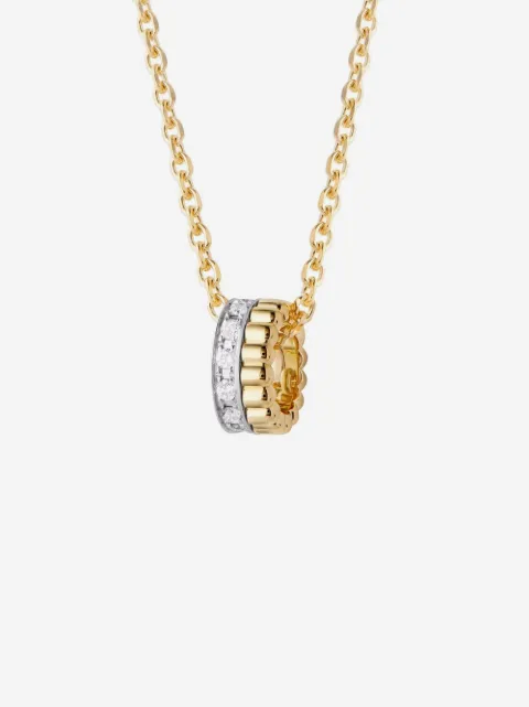 Boucheron 18kt yellow and white gold Quatre Radiant diamond mini pendant