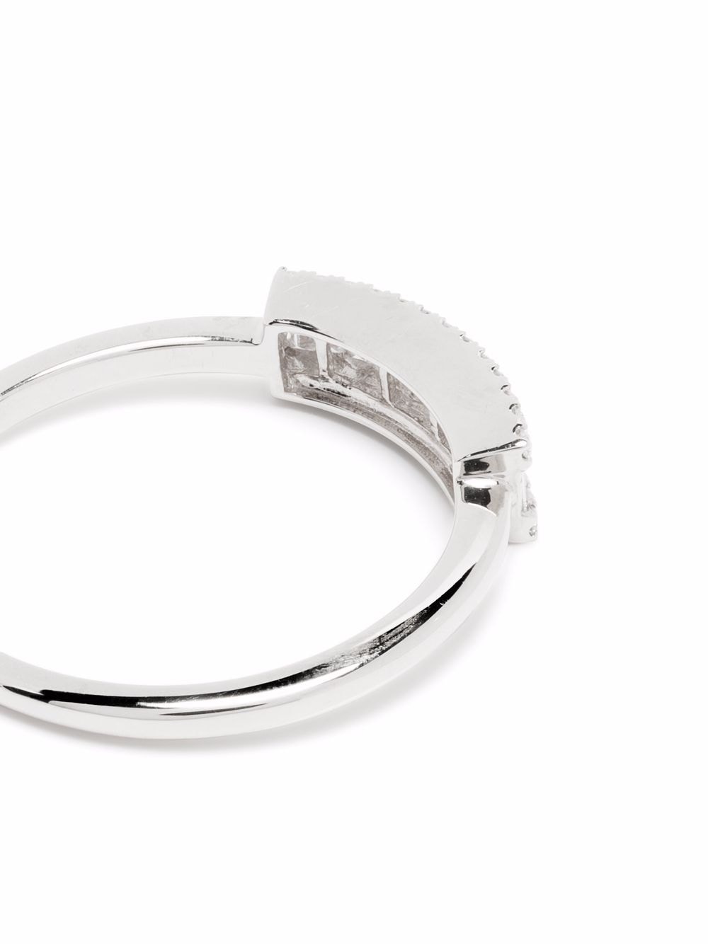 Shop Djula 18kt White Gold Éclat Diamond Ring In Silver