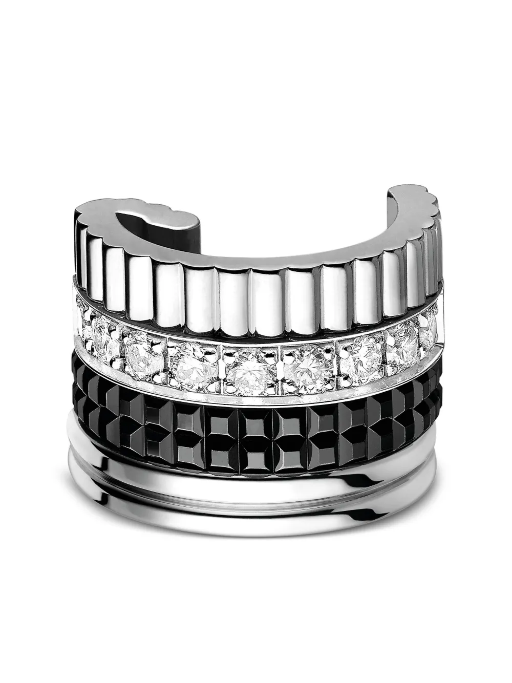 18kt white gold Quatre diamond ear cuff