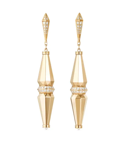 Boucheron aretes Jack De Boucheron en oro amarillo de 18kt con diamantes