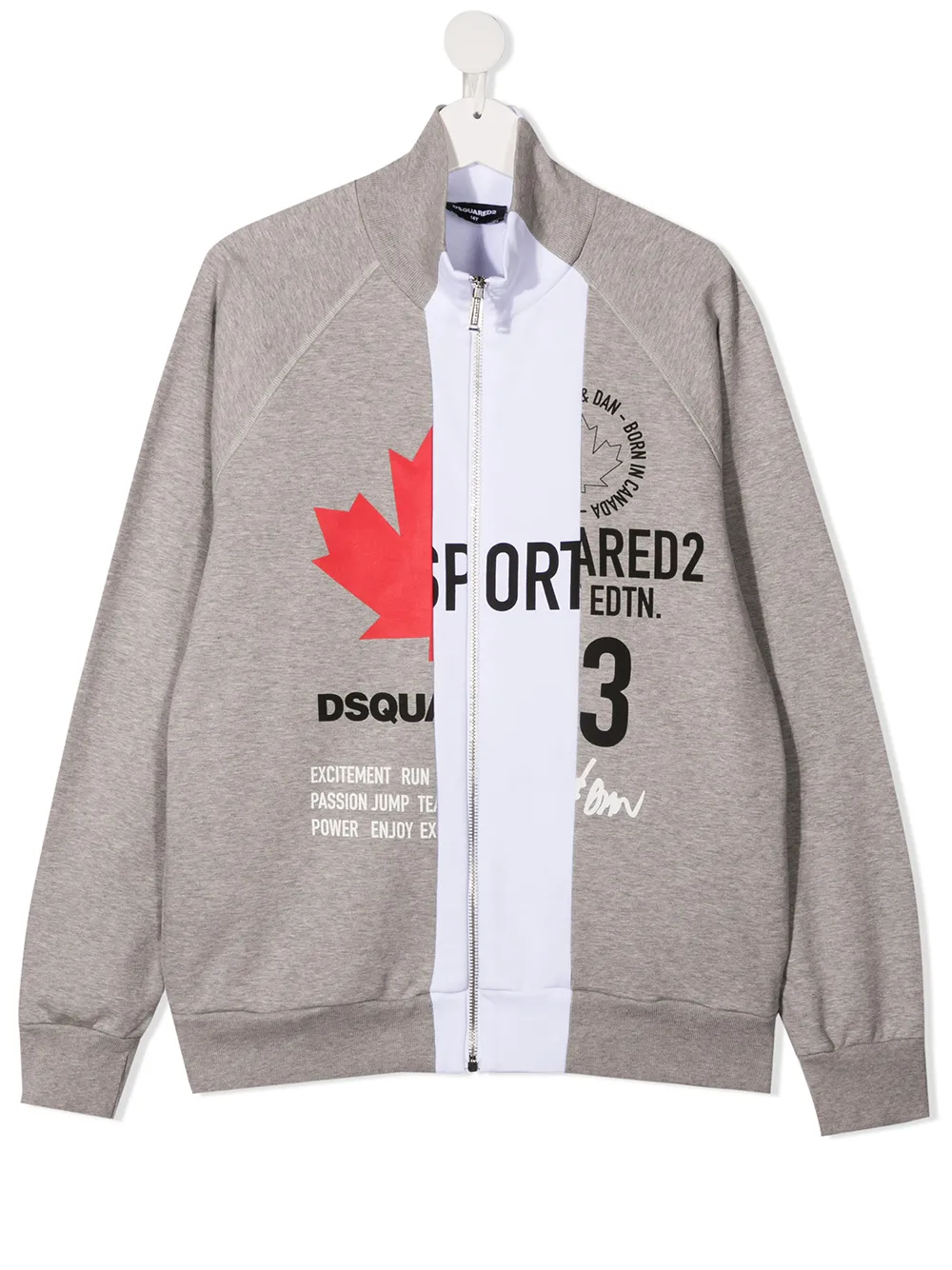 

Dsquared2 Kids TEEN logo print zipped sweatshirt - Grey