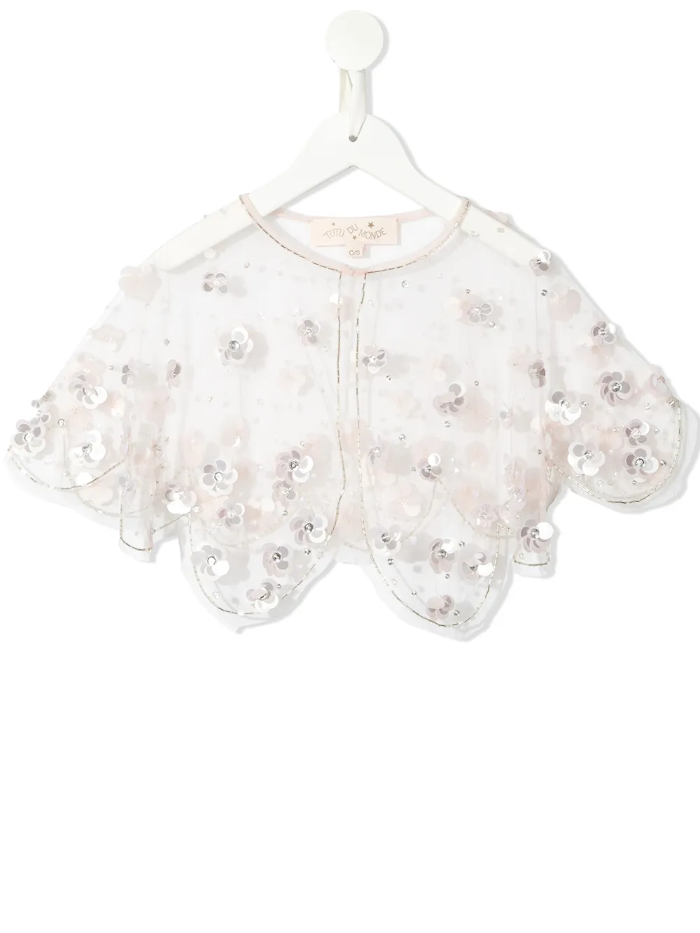 Tutu Du Monde укороченный кейп Mykonos с декором из бисера