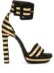Image 1 of Yves Saint Laurent Pre-Owned striped platform heel sandals