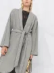 Luisa Cerano fringed-trim tie-waist coat