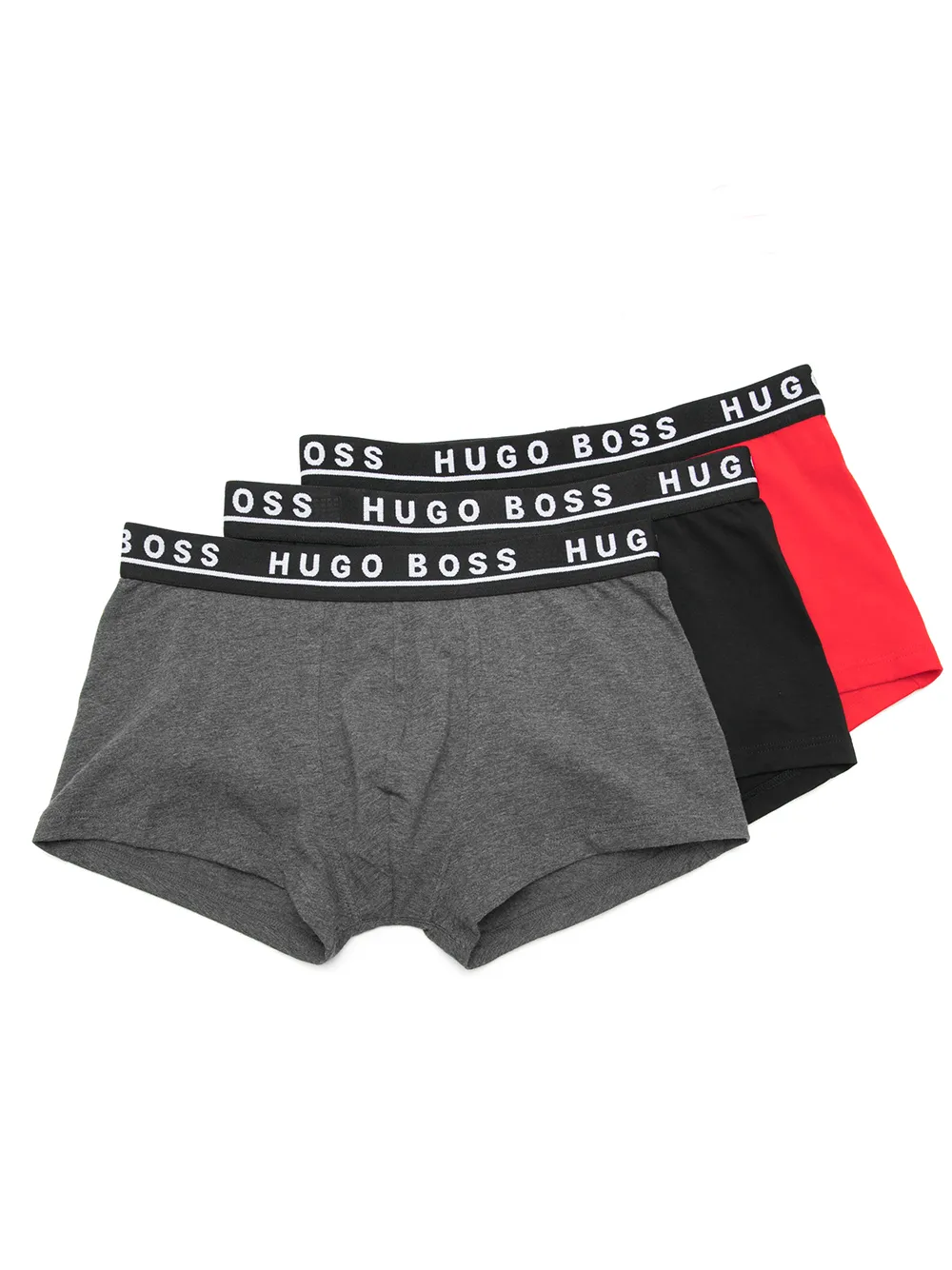 Hugo Boss Logo-waistband Set Of Three Boxer Shorts In Multicolour