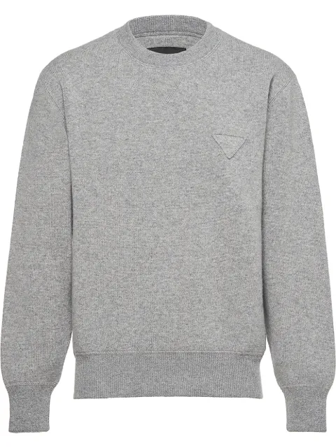 Prada logo-appliqué sweatshirt