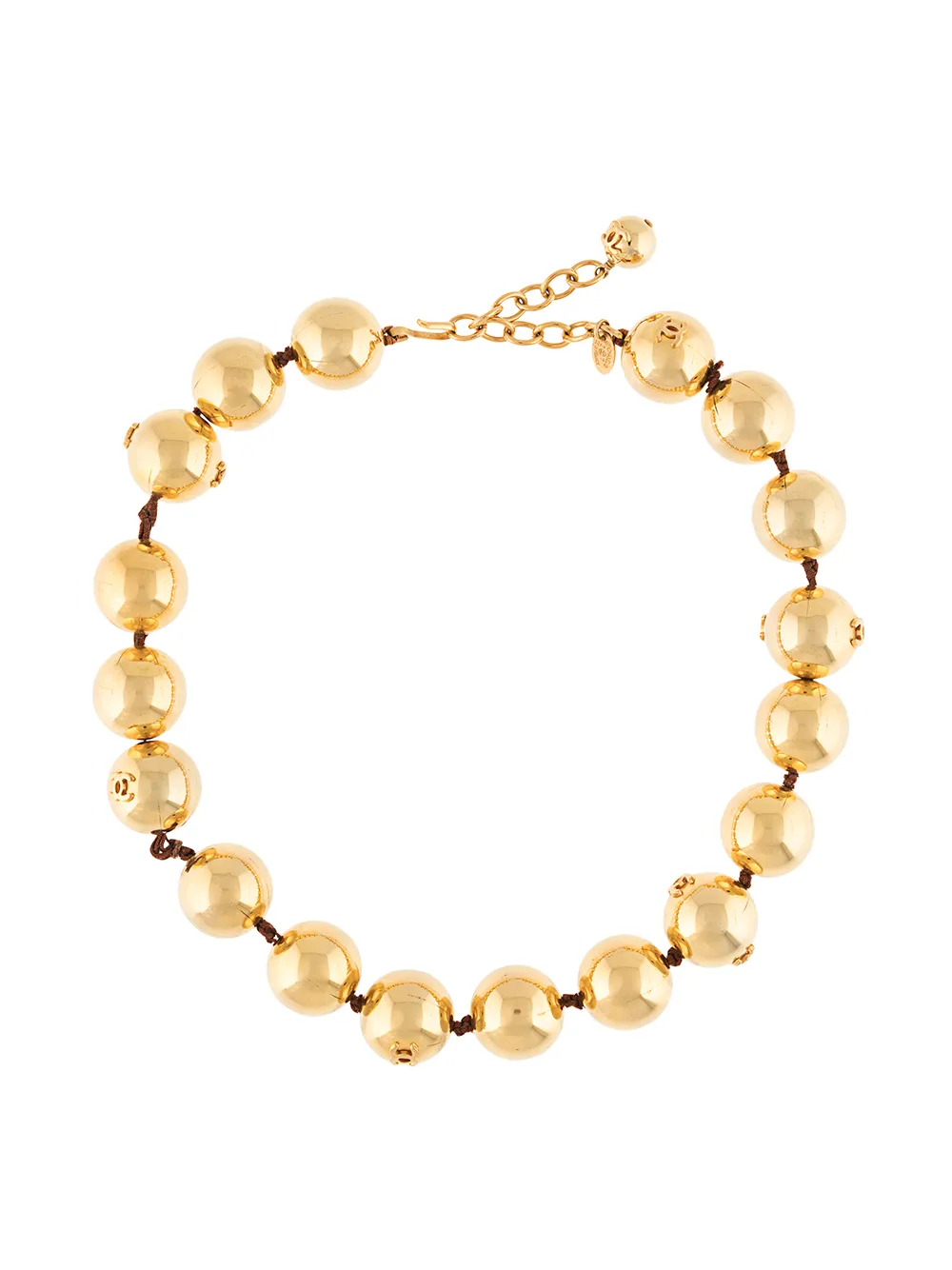 

Chanel Pre-Owned collar con esferas oversize - Dorado